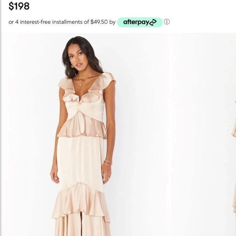 Show Me Your MuMu bridesmaid dress - champagne luxe satin